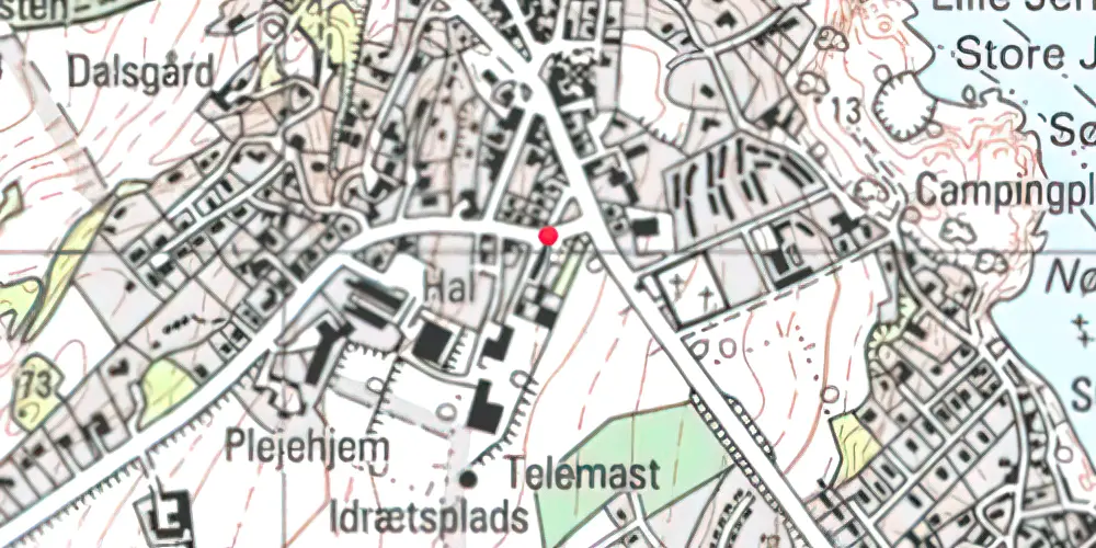 Historisk kort over Gudhjem Station Historisk kort over Gudhjem Station