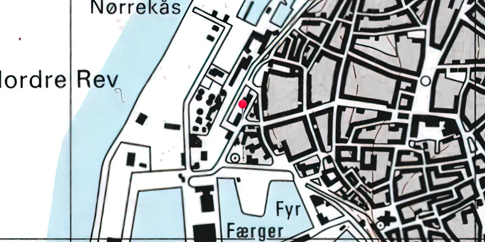 Historisk kort over Rønne H Station Historisk kort over Rønne H Station
