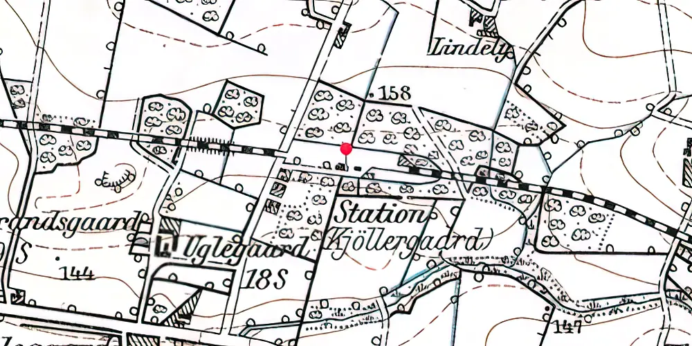 Historisk kort over Køllergårde Station