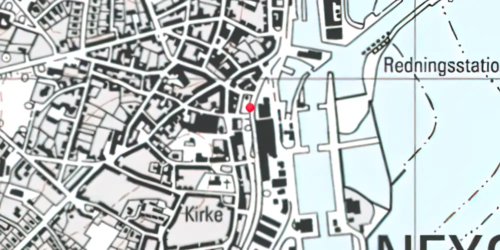 Historisk kort over Nexø Station Historisk kort over Nexø Station
