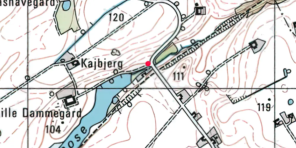 Historisk kort over Splidsgård Trinbræt med Sidespor Historisk kort over Splidsgård Trinbræt med Sidespor