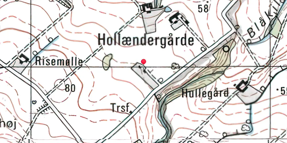 Historisk kort over Humledal Station Historisk kort over Humledal Station