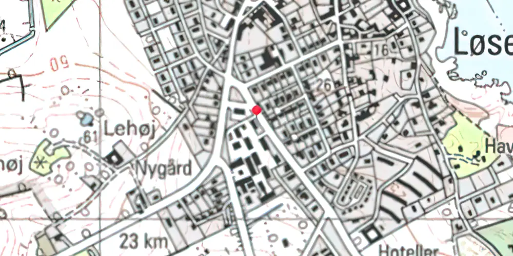Historisk kort over Allinge Station Historisk kort over Allinge Station