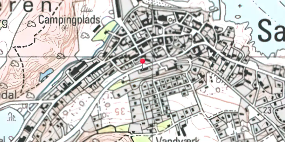 Historisk kort over Sandvig Station Historisk kort over Sandvig Station