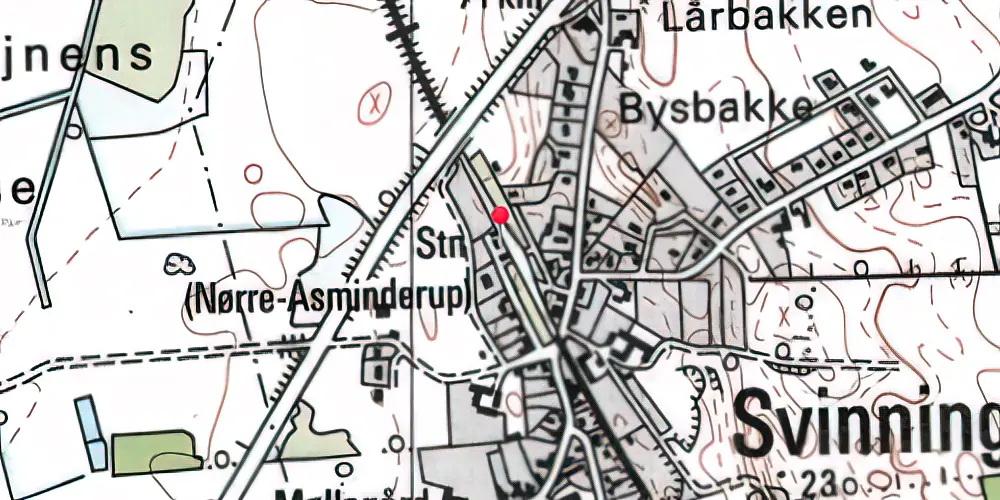 Historisk kort over Nørre Asmindrup Station Historisk kort over Nørre Asmindrup Station
