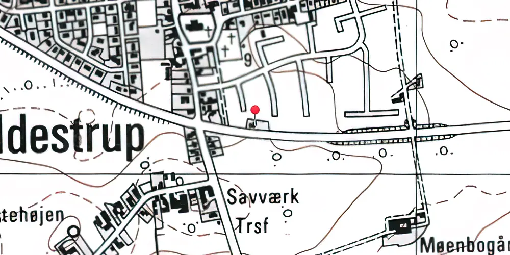 Historisk kort over Idestrup Holdeplads Historisk kort over Idestrup Holdeplads