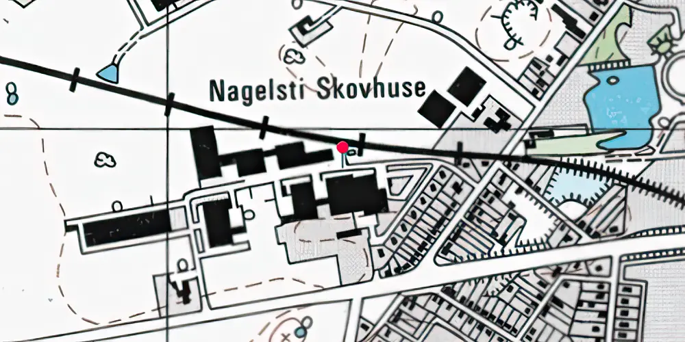 Historisk kort over Nagelsti Trinbræt Historisk kort over Nagelsti Trinbræt