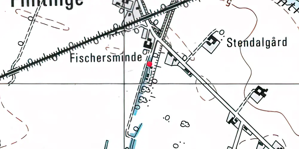 Historisk kort over Flintinge Station Historisk kort over Flintinge Station