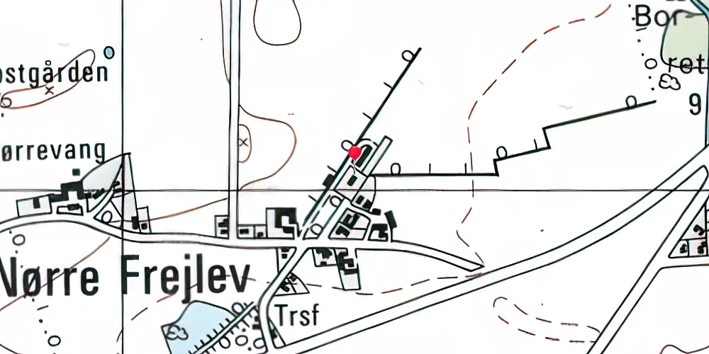 Historisk kort over Frejlev Station Historisk kort over Frejlev Station