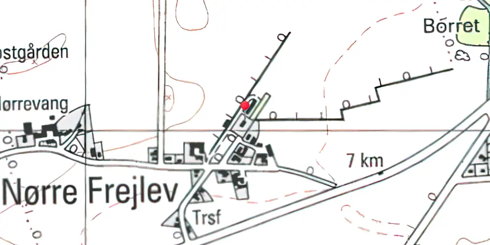 Historisk kort over Frejlev Station Historisk kort over Frejlev Station