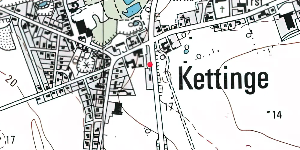 Historisk kort over Kettinge Billetsalgssted Historisk kort over Kettinge Billetsalgssted