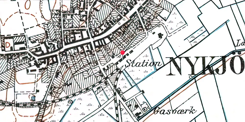 Historisk kort over Nykøbing Sjælland Station