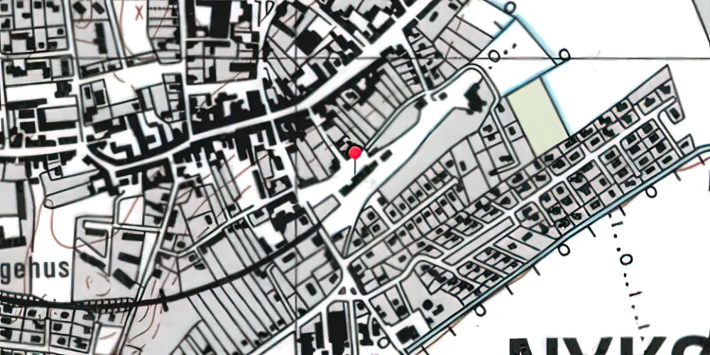 Historisk kort over Nykøbing Sjælland Station Historisk kort over Nykøbing Sjælland Station