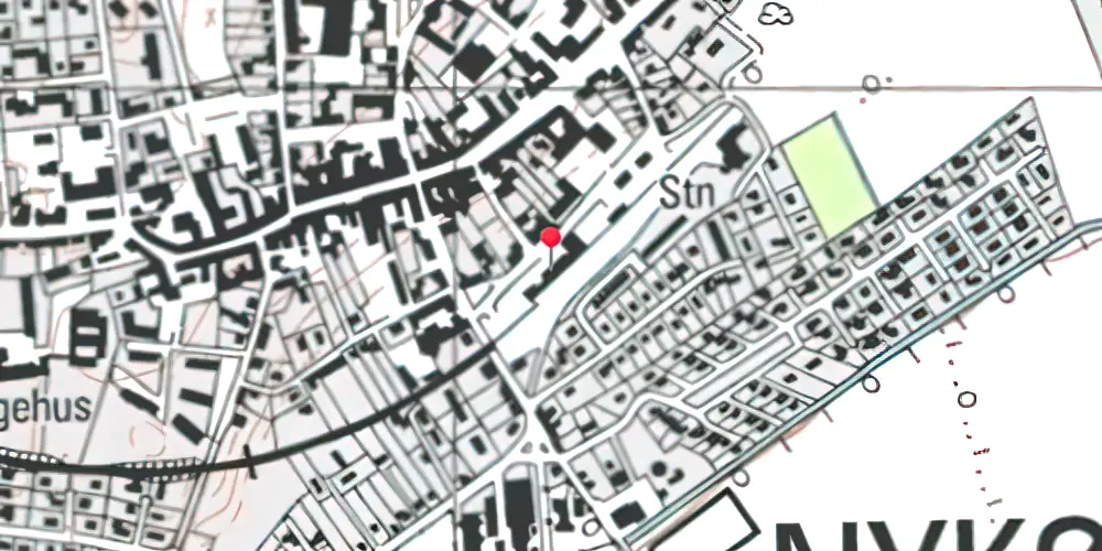 Historisk kort over Nykøbing Sjælland Station Historisk kort over Nykøbing Sjælland Station