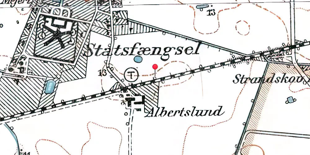 Historisk kort over Albertslund S-togstrinbræt Historisk kort over Albertslund S-togstrinbræt