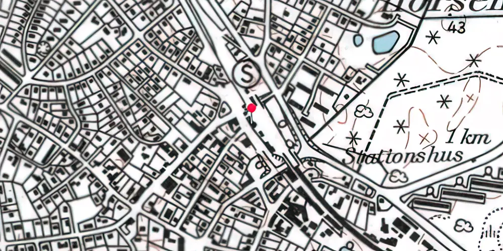 Historisk kort over Allerød Station Historisk kort over Allerød Station