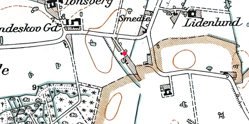 Historisk kort over Vesterborg Station Historisk kort over Vesterborg Station