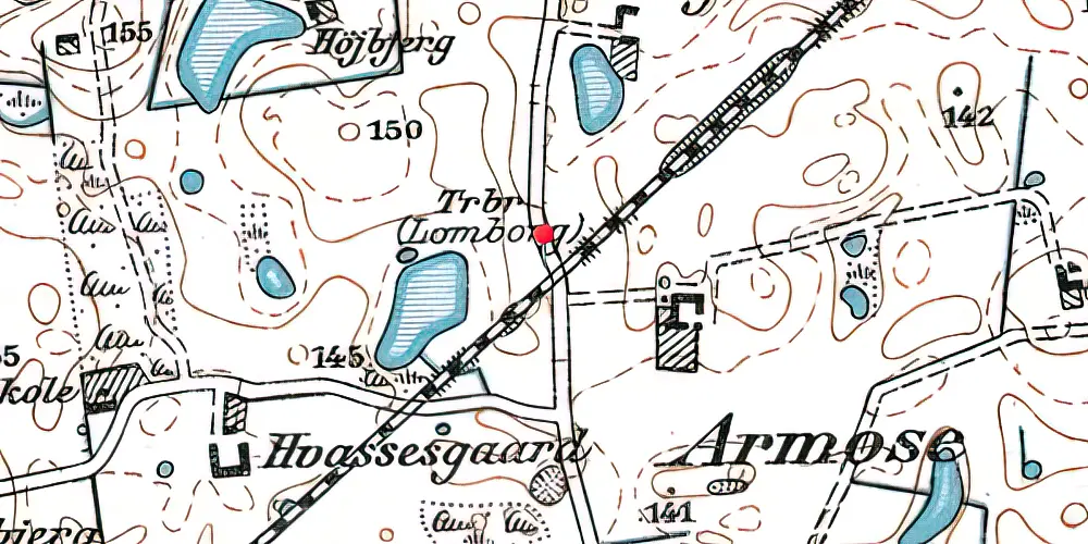 Historisk kort over Armose Trinbræt