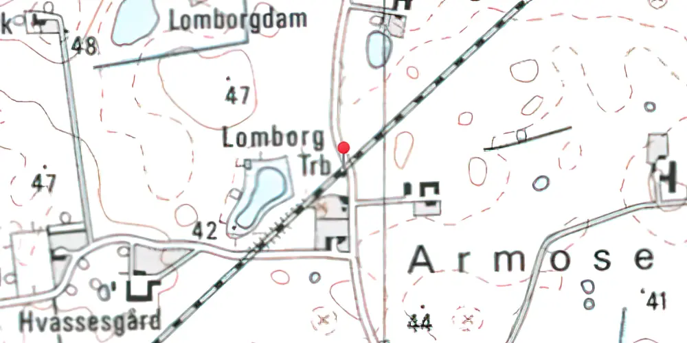 Historisk kort over Armose Trinbræt Historisk kort over Armose Trinbræt