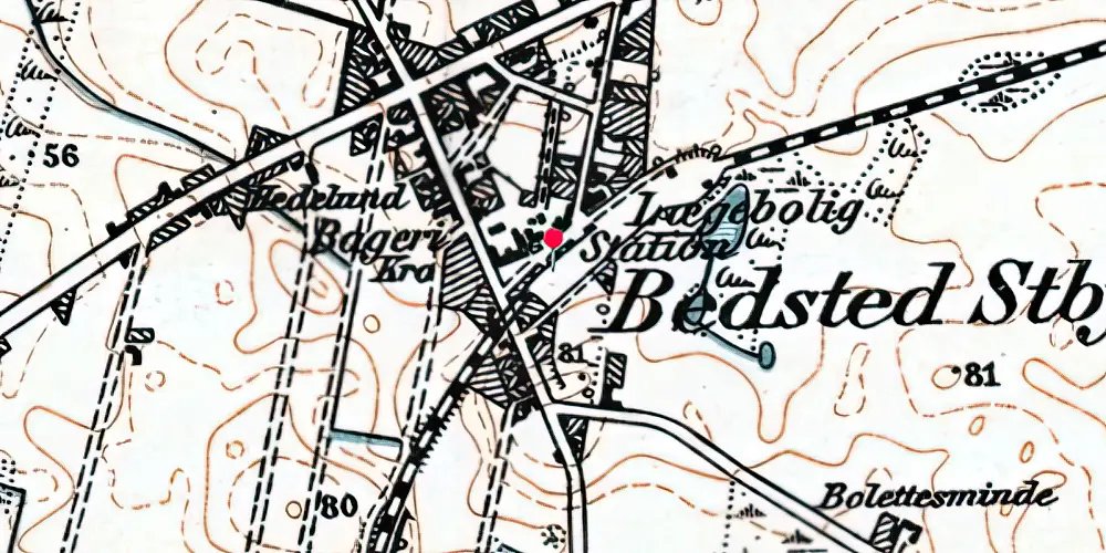 Historisk kort over Bedsted Thy Trinbræt Historisk kort over Bedsted Thy Trinbræt