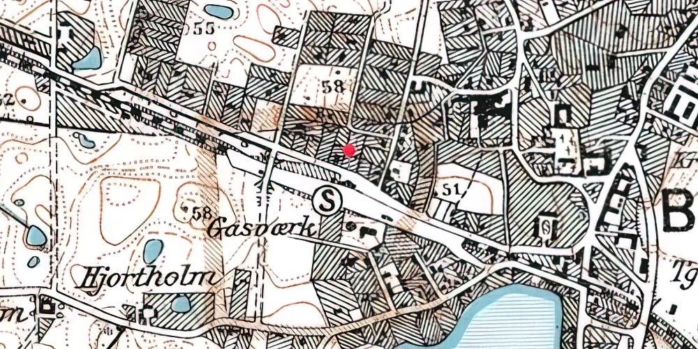 Historisk kort over Birkerød Station Historisk kort over Birkerød Station