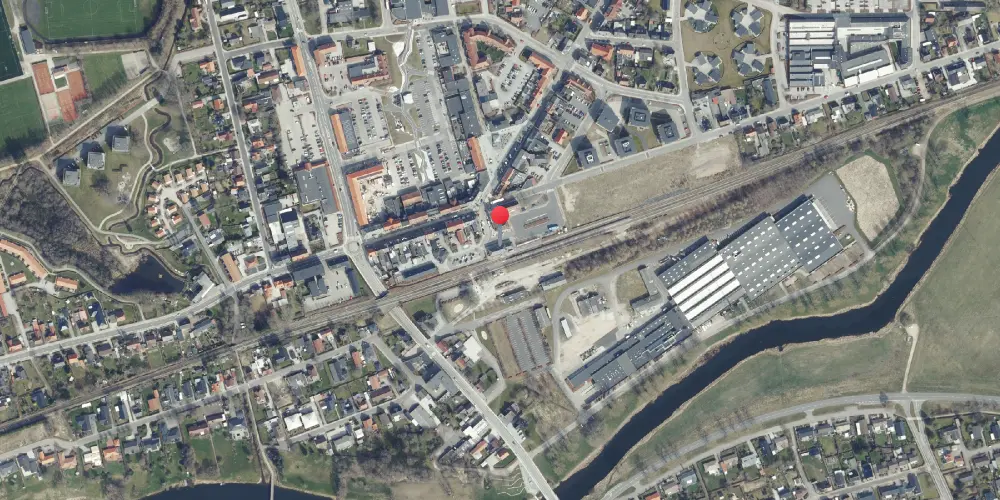 Historisk kort over Bjerringbro Station Historisk kort over Bjerringbro Station