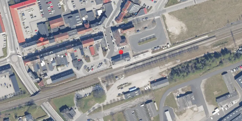 Historisk kort over Bjerringbro Station Historisk kort over Bjerringbro Station