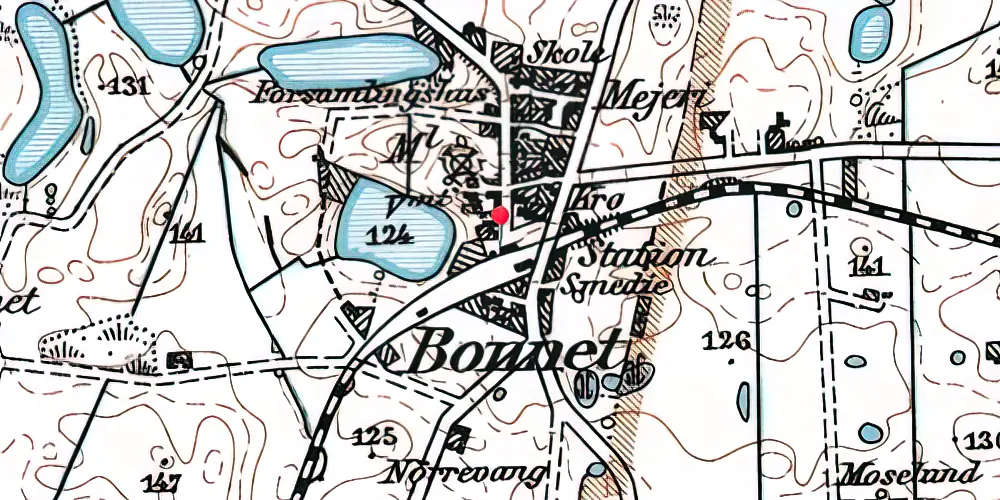 Historisk kort over Bonnet Station Historisk kort over Bonnet Station