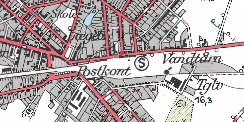 Historisk kort over Bramming Station Historisk kort over Bramming Station