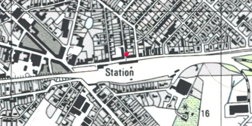 Historisk kort over Bramming Station Historisk kort over Bramming Station