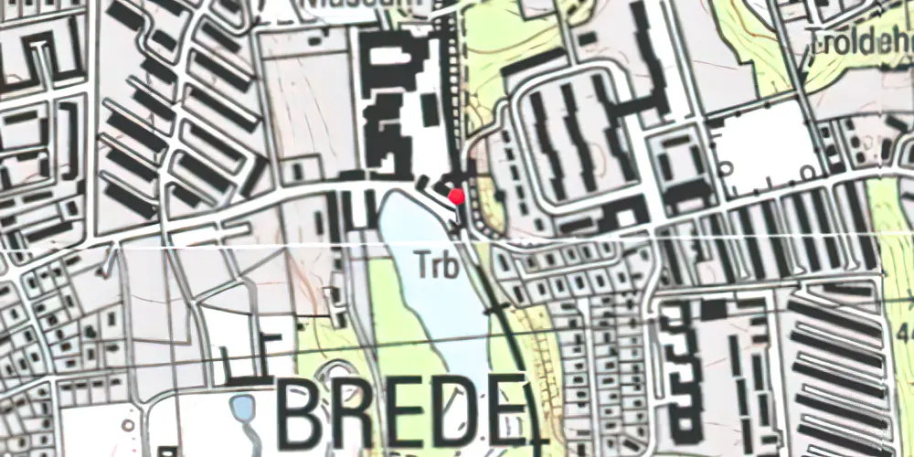 Historisk kort over Brede Station Historisk kort over Brede Station
