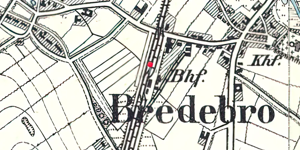 Historisk kort over Bredebro Trinbræt Historisk kort over Bredebro Trinbræt