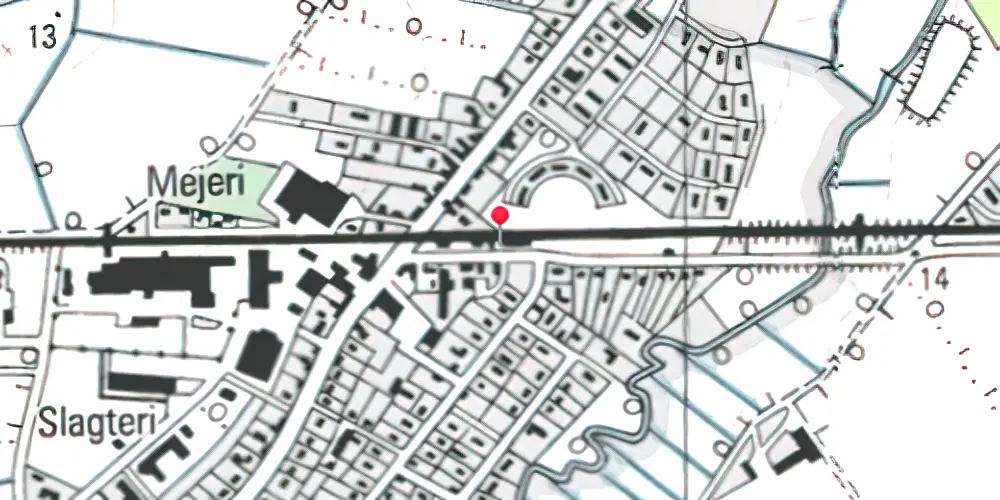 Historisk kort over Bylderup-Bov Station Historisk kort over Bylderup-Bov Station