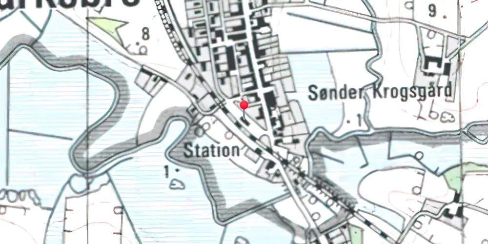 Historisk kort over Bækmarksbro Station Historisk kort over Bækmarksbro Station