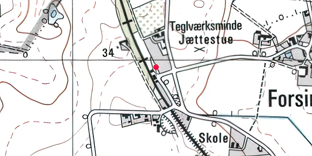Historisk kort over Forsinge Station Historisk kort over Forsinge Station