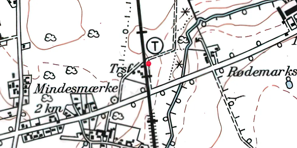 Historisk kort over Egøje Trinbræt Historisk kort over Egøje Trinbræt