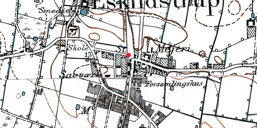 Historisk kort over Eskilstrup Trinbræt Historisk kort over Eskilstrup Trinbræt