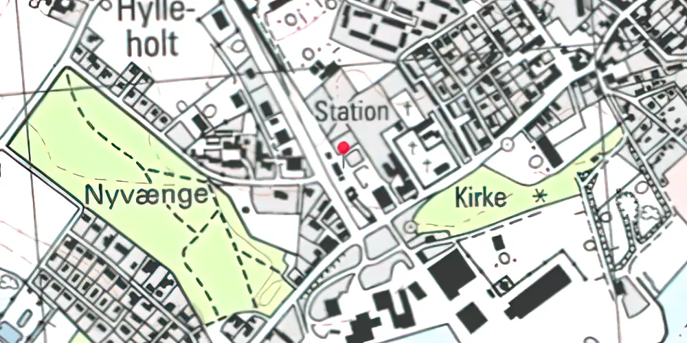 Historisk kort over Faxe Ladeplads Station Historisk kort over Faxe Ladeplads Station