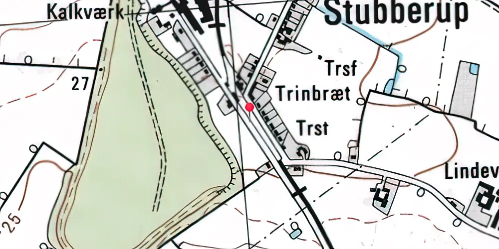 Historisk kort over Faxe Syd Trinbræt Historisk kort over Faxe Syd Trinbræt