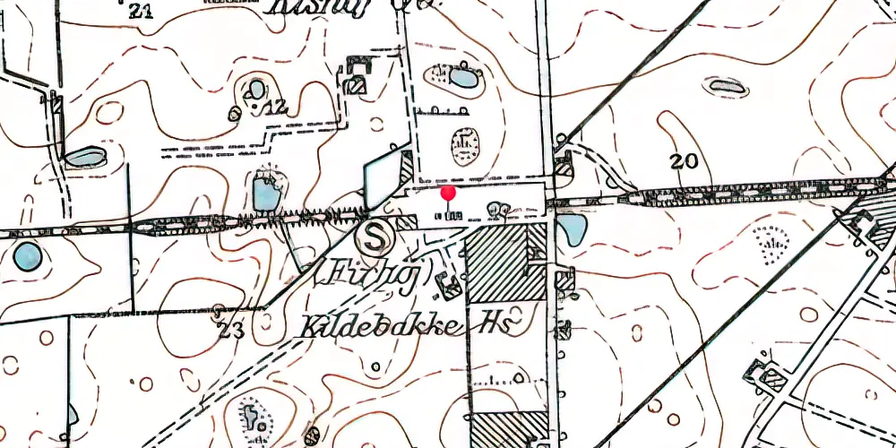 Historisk kort over Firhøj Station
