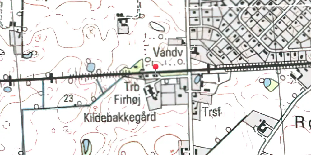 Historisk kort over Firhøj Station