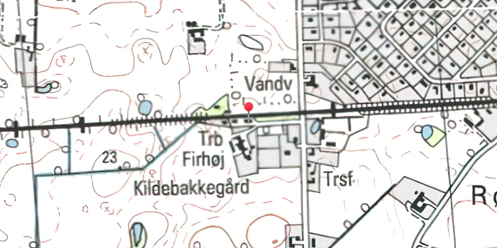 Historisk kort over Firhøj Station Historisk kort over Firhøj Station