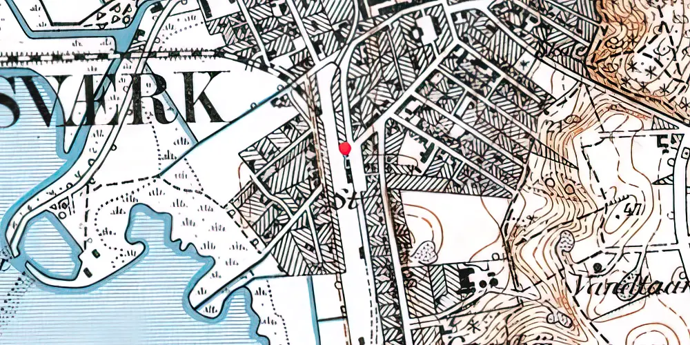 Historisk kort over Frederiksværk Station