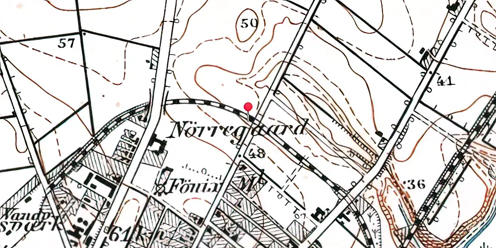 Historisk kort over Frisvadvej Trinbræt
