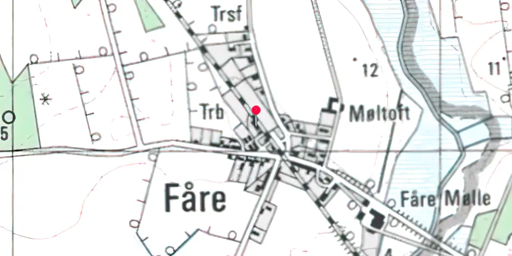 Historisk kort over Fåre Station Historisk kort over Fåre Station