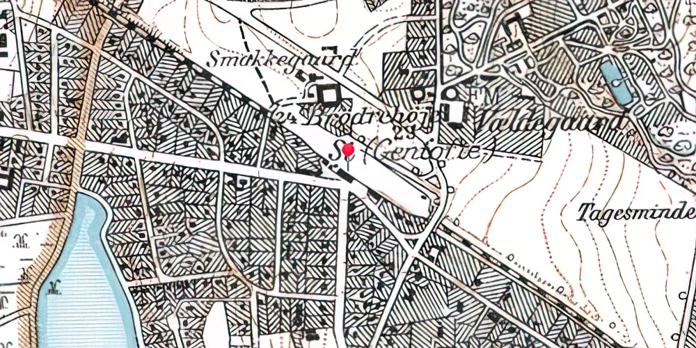 Historisk kort over Gentofte Station