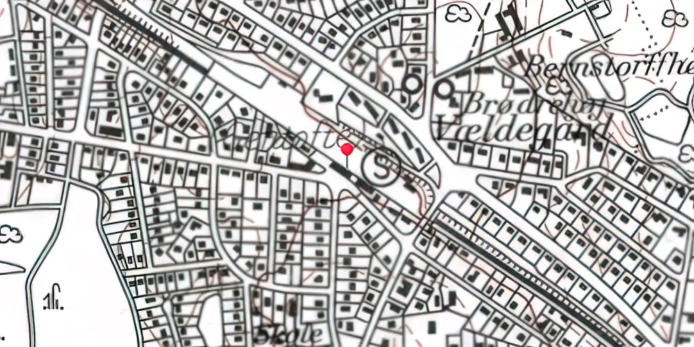 Historisk kort over Gentofte Station