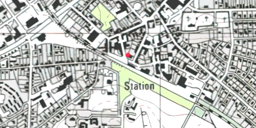 Historisk kort over Give Station Historisk kort over Give Station