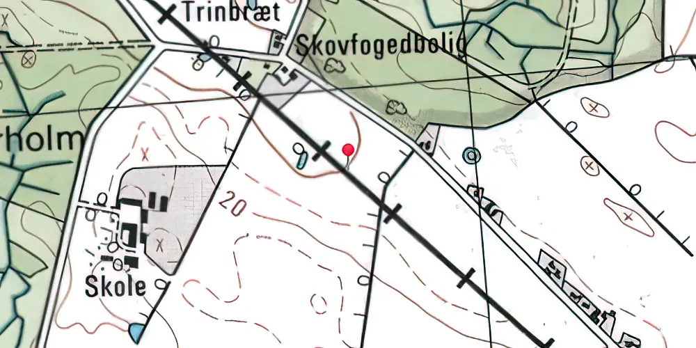 Historisk kort over Grubberholm Trinbræt