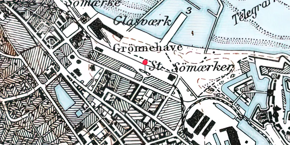 Historisk kort over Grønnehave Station Historisk kort over Grønnehave Station